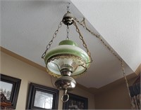 Antique Hanging Lamp (Electrified)