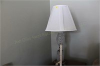 Pattern Glass Lamp 34 1/2"T