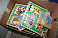 Toddler Puzzles, Mostly Wooden Puzzles