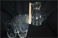 12pc Princess House Etched Water Set