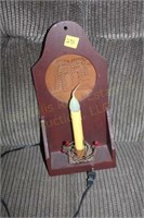 Wood Electric Candle Sconce