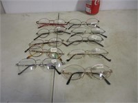 10 Montures de lunette, pas des verres de vues