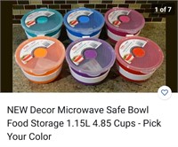 Microwave bowl food storage
