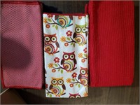 15 pc owl kitchen towel set