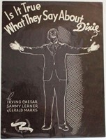 What They Say About Dixie? Black Face Sheet Music