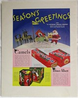1935 Santa Claus Camel Cigarettes Ad