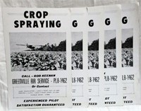 Lot of 4 Vintage Crop Spraying Advertisements