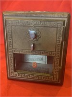 Antique post office coin bank
