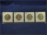 4- WALKING LIBERTY HALF DOLLARS