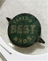 Taylor Bros Best Vintage Tobacco Tag