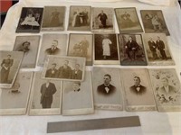 Lot of 20 Vintage 1800s era Cabinet photo cards