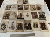 lot of 20 1800s vintage cabinet photo cards