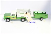 NYLINT, DIE-CAST FARM TRUCK AND TRAILER