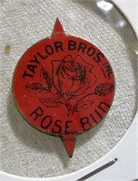 Taylor Bros Rose Bud Vintage Tobacco Tag