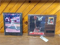 MICHAEL JORDAN & KEVIN BROWN PLAQUES