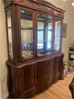 Ashley Home Furniture brown Cherry China cabinet