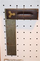Brass Face Try Square, Adjustable Hollow Auger,