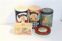 ADVERTISING BOXES AND TINS