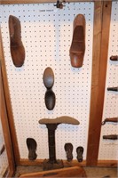 Vintage Wooden Cobbler's Shoe Forms and Cobbler
