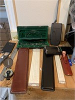 Set of 3 vintage picket slide rulers & precision