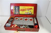 ERECTOR TIN TOY BOX WITH PART