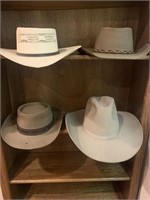 Lot of 4 Cowboy hats including vintage stetson