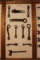 Lot of Wagon Wrenches including Sheldon Axle Co.
