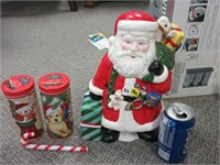 Christmas Lot -Cookie Jar & Tins