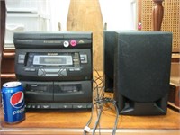Sharp 3 Cd / Cassette Radio with Speakers