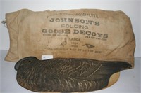 12 Johnson's Folding Goose Decoys w/ Stakes, Bag