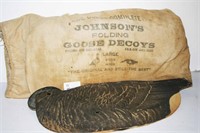 12 Johnson's Folding Goose Decoys w/ Stakes, Bag
