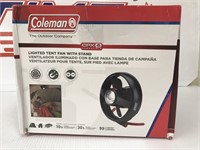 Coleman - Lighted Tent Fan with Stand