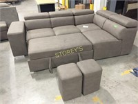 Pamina Sectional / Sofa Bed w/ Storage Ottomans