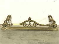 Cool antique brass fireplace fender
