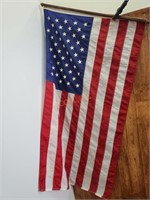 3x5 Ft. National Nylon American Flag w/ Metal Pole