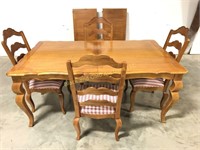 Ethan Allen dining table with four chairs