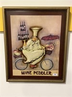 23" x 20" 3D Popout Wine Peddler