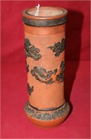 9.75" Terra Cotta Antique Japanese Vase w/