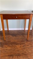 Small Wood Table w/ Drawer (23 1/2” d x 30” w x