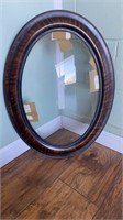 Vintage Oval Wood Frame w/Glass