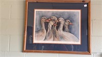 Framed Geese Print #538/1000 (Gaggle of Geese) by