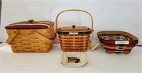 Longaberger Collectible Baskets (3 pcs)