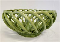 Lindsey Jordan Open Weave Ceramic Green Basket