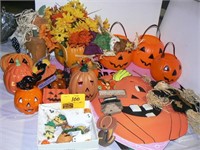 LARGE GROUP HALLOWEEN AND FALL DECORATIONS
