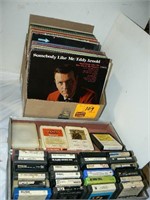 2 BOXES LPs, 8-TRACK TAPES (70s)