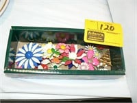SMALL BOX COSTUME JEWELRY FLOWERS