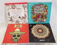 NEW Adult Coloring Books - 4pk 10C