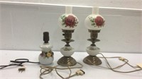 Three Small Vintage Table Lamps K7D