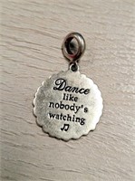 Sterling Silver Dance/Love Pendant/Charm SJC