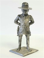 Vintage Pewter Del Police Trooper 1976 Figurine
